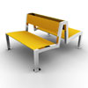 S-LA09 Parková lavička s výplní z desek - oboustranná