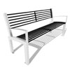 S-LA21 Parková lavička s výplní z ocelových prutů - s područkami