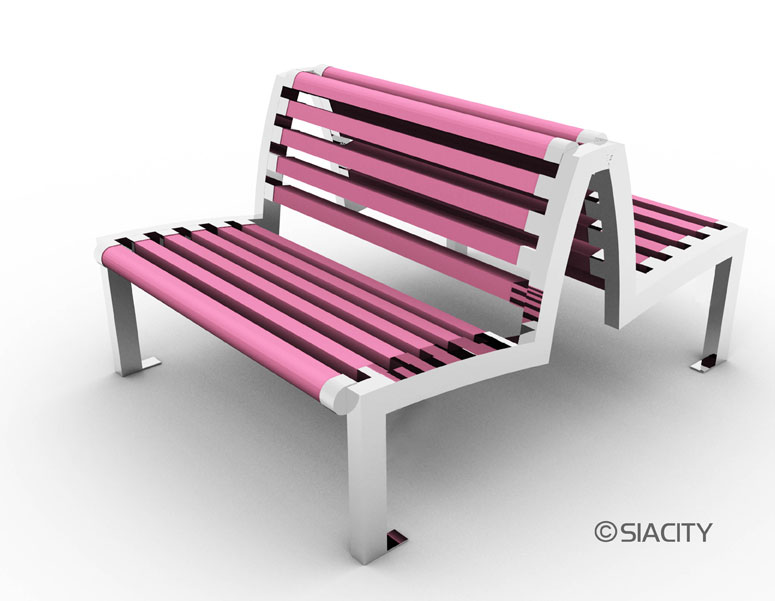 S-LA10 Parková lavička s výplní z latí - oboustranná